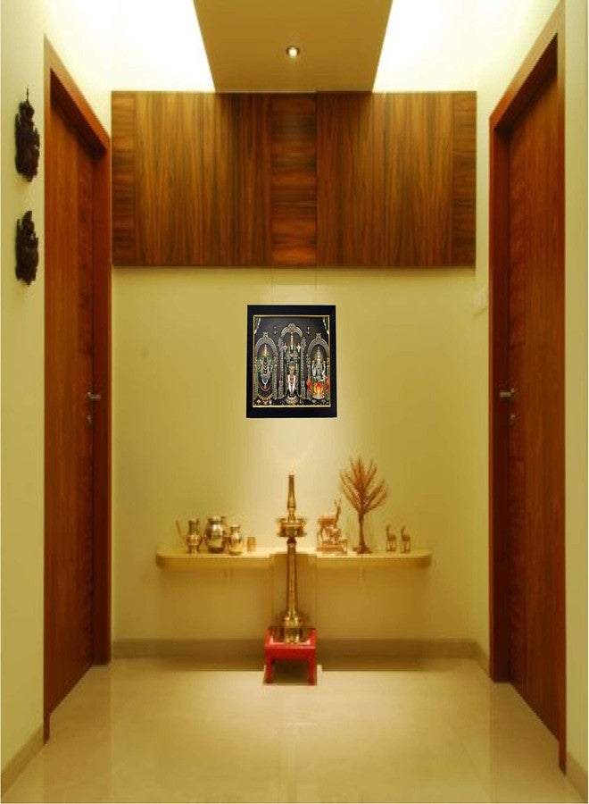 101Temples-Divinity Eternity Spirituality Padmavathi Lakshmi Balaji God Wooden Rectangular Photo Frame With Wall Hook, 1 Piece|10 x 13 Inch, Matt Finish - Image 4